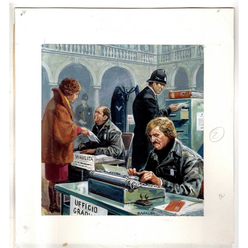 Famiglia Cristiana - Severino Baraldi - Illustrazione Originale  - 1989