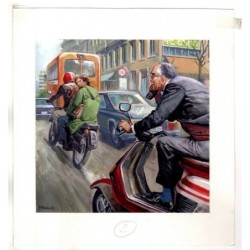 Famiglia Cristiana - Severino Baraldi - Illustrazione Originale  - 1996