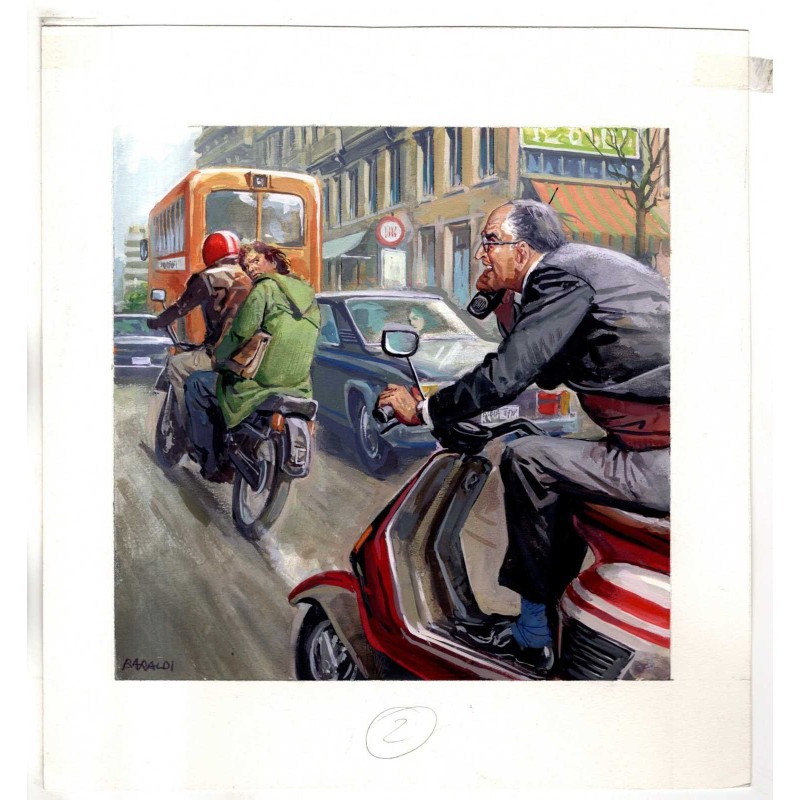 Famiglia Cristiana - Severino Baraldi - Illustrazione Originale  - 1996
