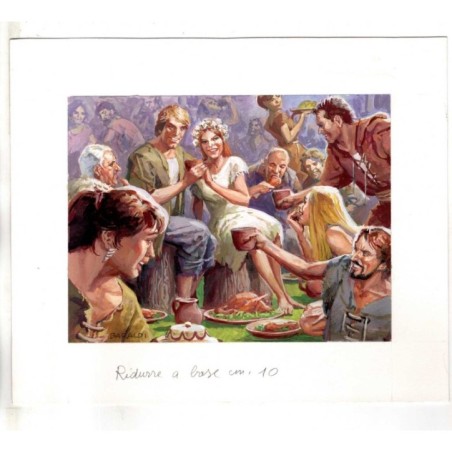 Famiglia Cristiana - Severino Baraldi - Illustrazione Originale  - 2001