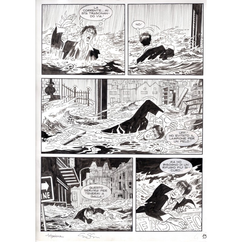 Dylan Dog - Meteoropatia - p.13 - Montanari/Grassani - Tavola Originale  - 2007