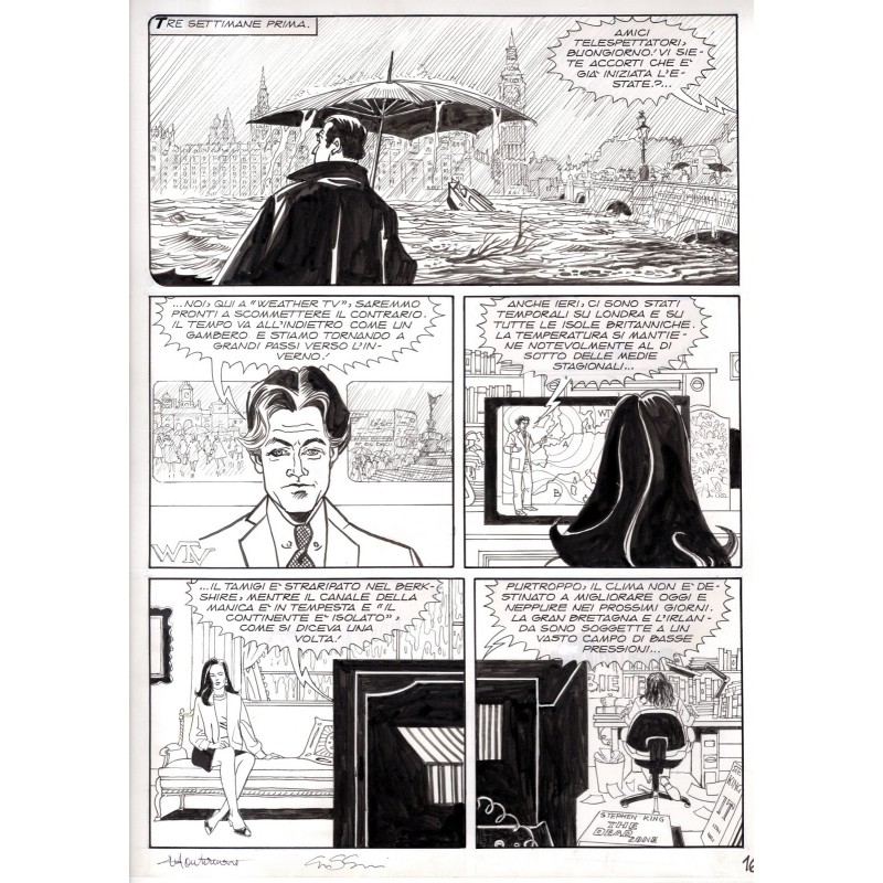 Dylan Dog - Meteoropatia - p.16 - Montanari/Grassani - Tavola Originale  - 2007