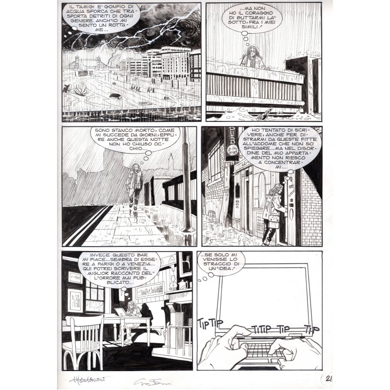Dylan Dog - Meteoropatia - p.21 - Montanari/Grassani - Tavola Originale  - 2007