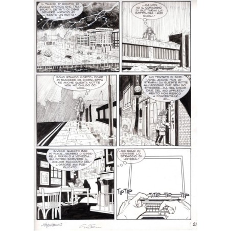 Dylan Dog - Meteoropatia - p.21 - Montanari/Grassani - Tavola Originale  - 2007