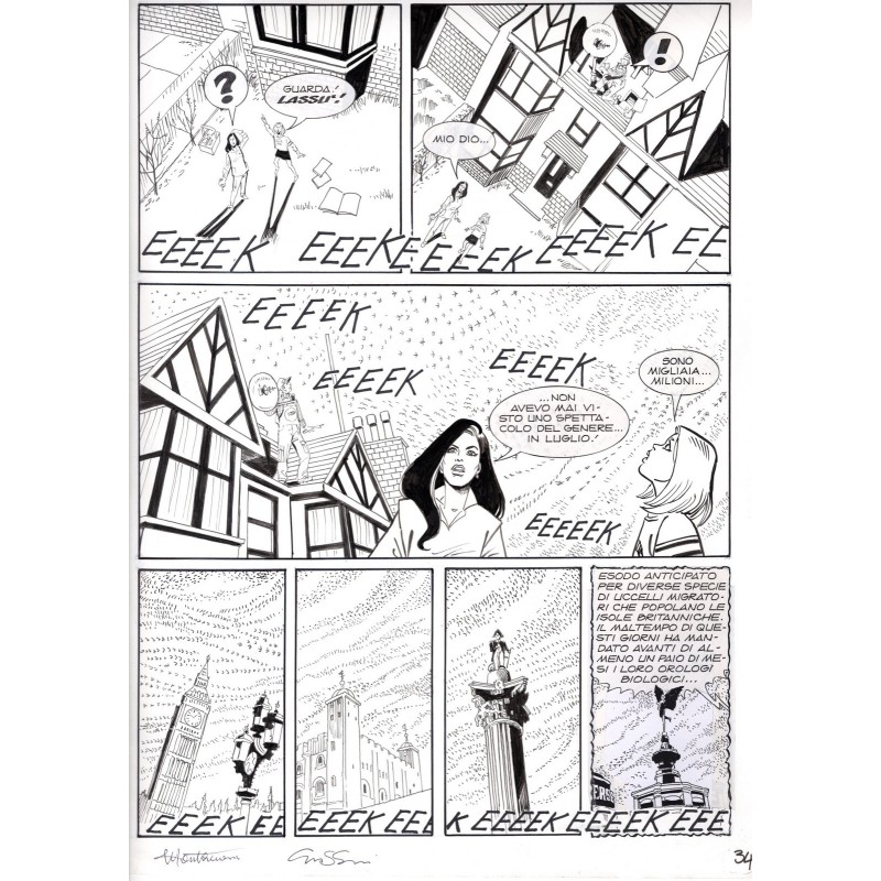 Dylan Dog - Meteoropatia - p.34 - Montanari/Grassani - Tavola Originale  - 2007