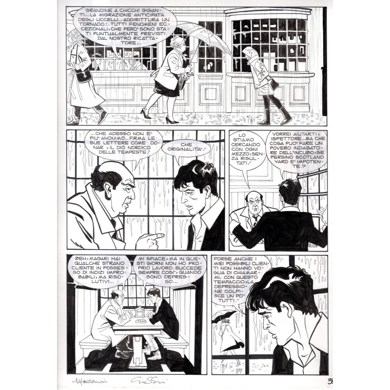 Dylan Dog - Meteoropatia - p.38 - Montanari/Grassani - Tavola Originale  - 2007