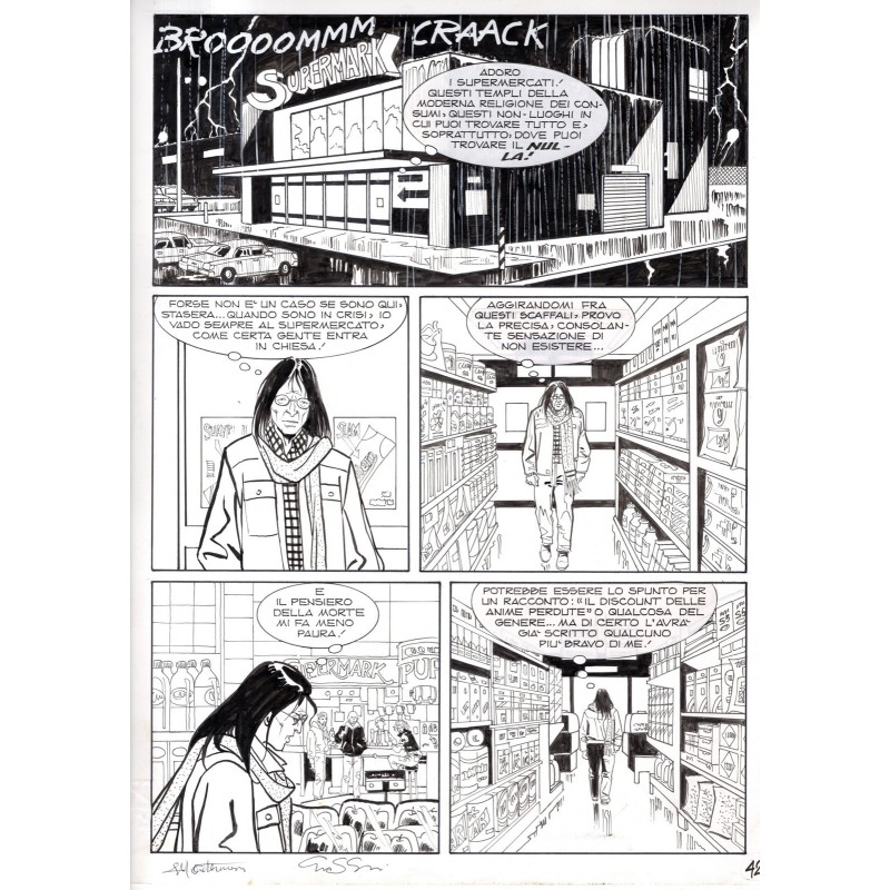 Dylan Dog - Meteoropatia - p.42 - Montanari/Grassani - Tavola Originale  - 2007