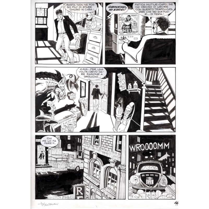 Dylan Dog - Meteoropatia - p.44 - Montanari/Grassani - Tavola Originale  - 2007