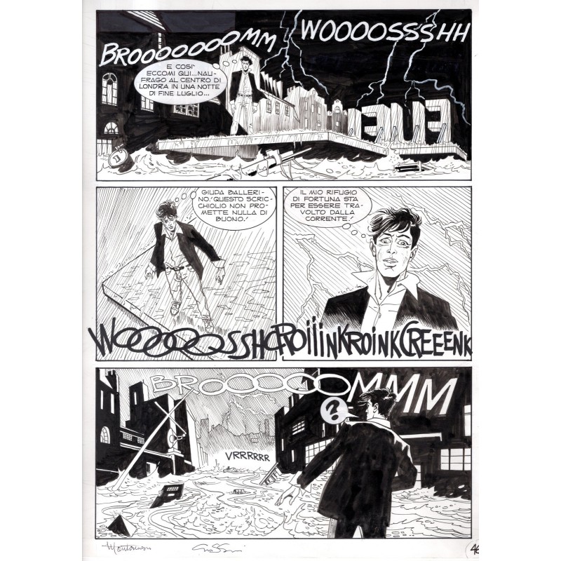 Dylan Dog - Meteoropatia - p.46 - Montanari/Grassani - Tavola Originale  - 2007