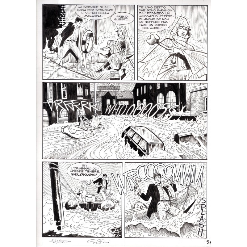 Dylan Dog - Meteoropatia - p.54 - Montanari/Grassani - Tavola Originale  - 2007