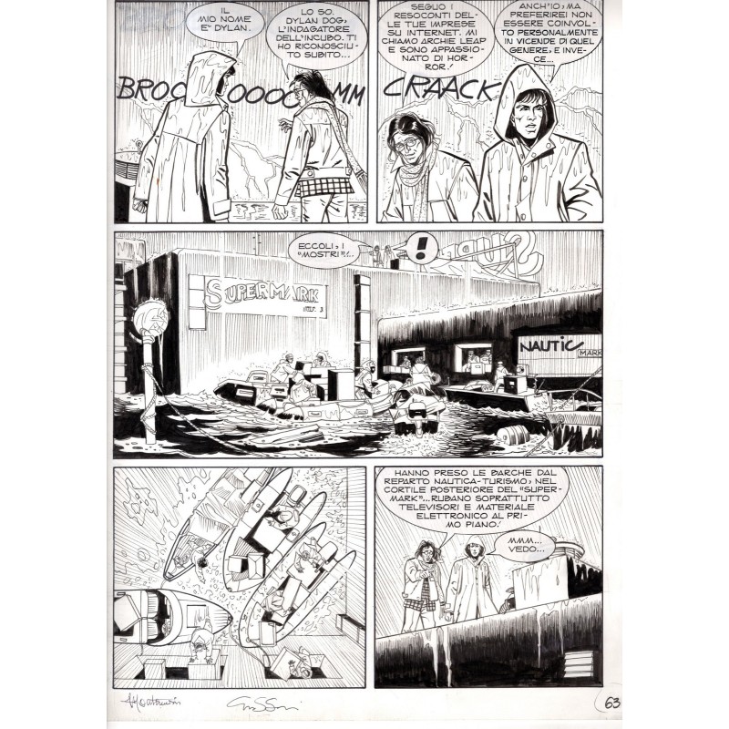 Dylan Dog - Meteoropatia - p.63 - Montanari/Grassani - Tavola Originale  - 2007