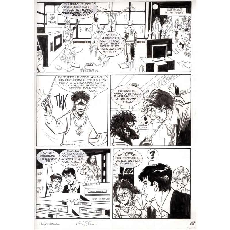 Dylan Dog - Meteoropatia - p.67 - Montanari/Grassani - Tavola Originale  - 2007