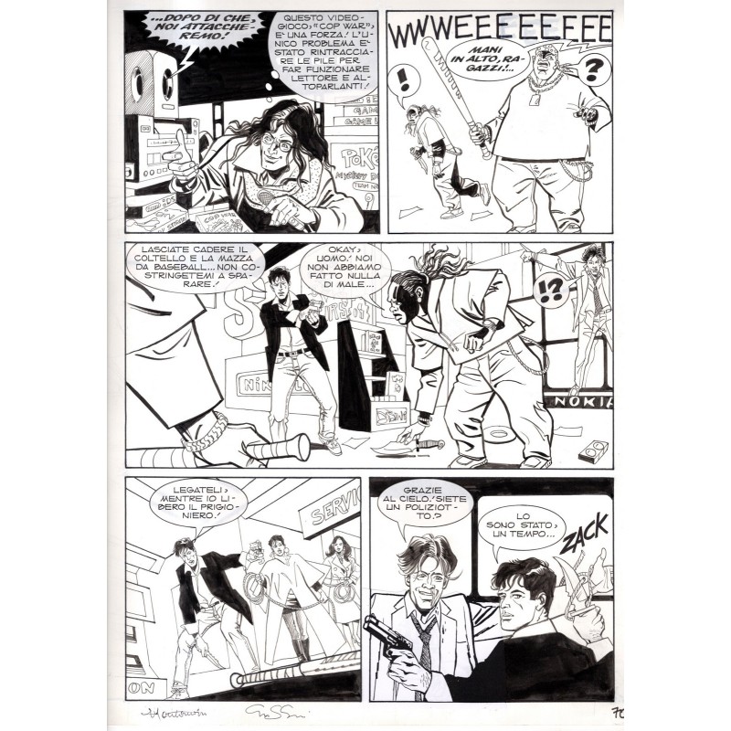 Dylan Dog - Meteoropatia - p.70 - Montanari/Grassani - Tavola Originale  - 2007