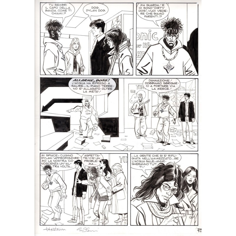 Dylan Dog - Meteoropatia - p.73 - Montanari/Grassani - Tavola Originale  - 2007