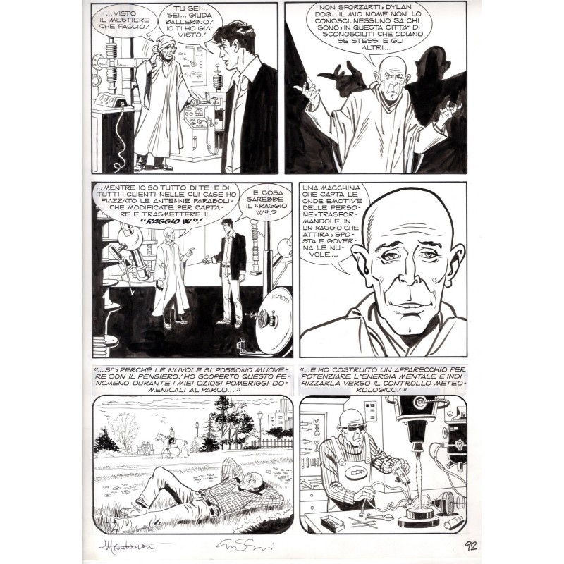 Dylan Dog - Meteoropatia - p.92 - Montanari/Grassani - Tavola Originale  - 2007