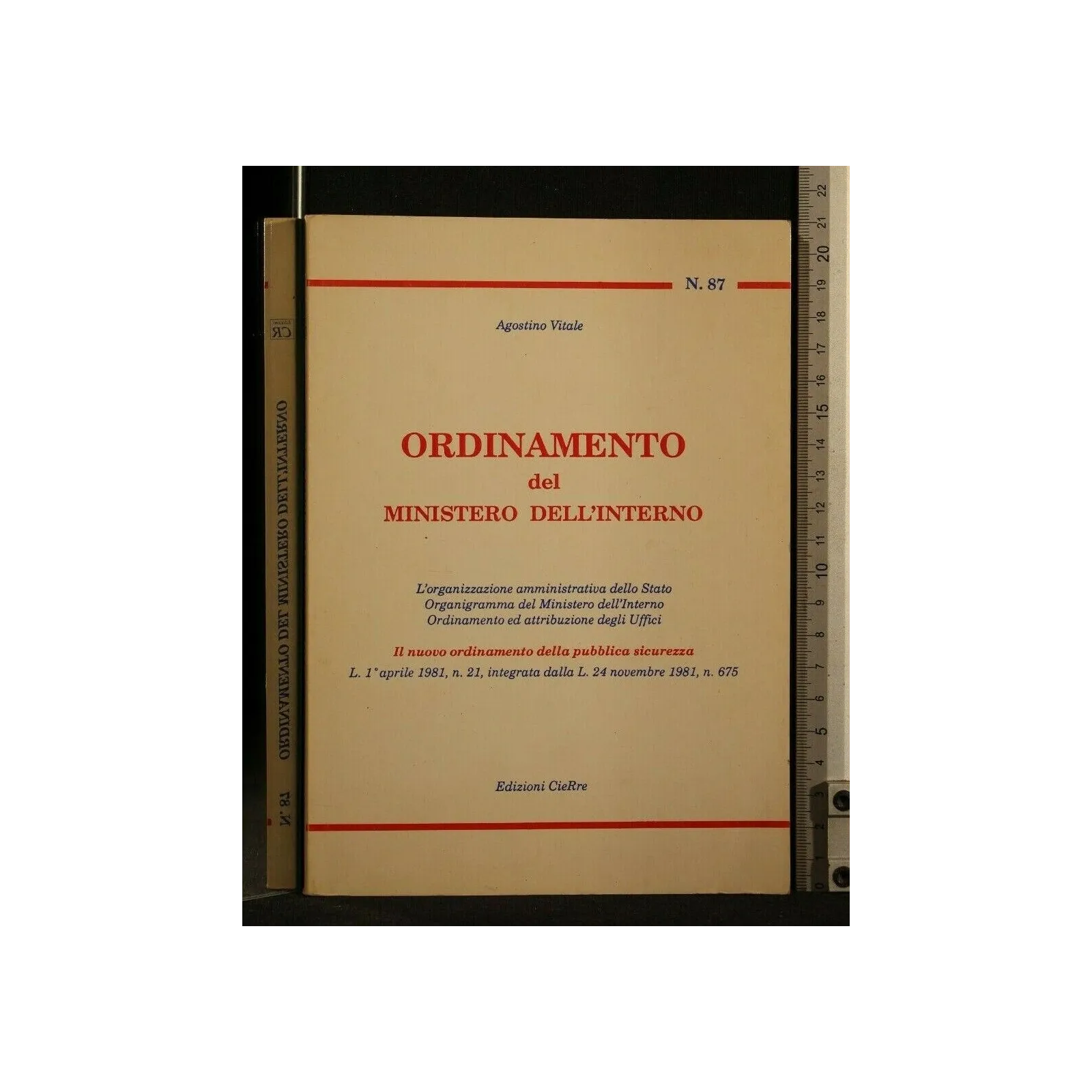 ORDINAMENTO DEL MINISTERO DELL'INTERNO N87