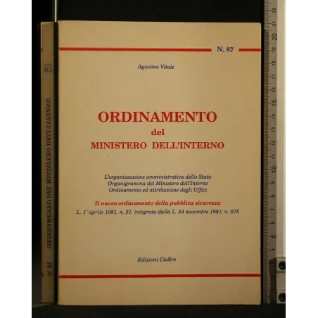 ORDINAMENTO DEL MINISTERO DELL'INTERNO N87