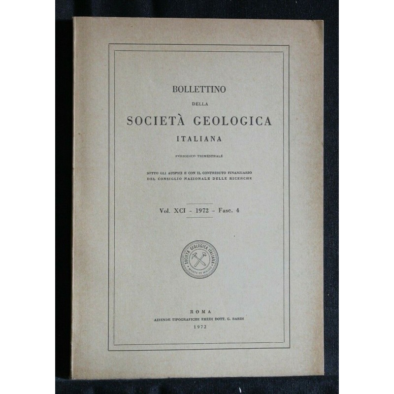 BOLLETTINO DELLA SOCIETA' GEOLOGICA ITALIANA. FASC. 4
