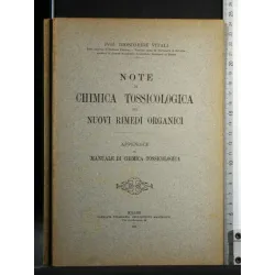 NOTE DI CHIMICA TOSSICOLOGICA SUI NUOVI RIMEDI ORGANICI
