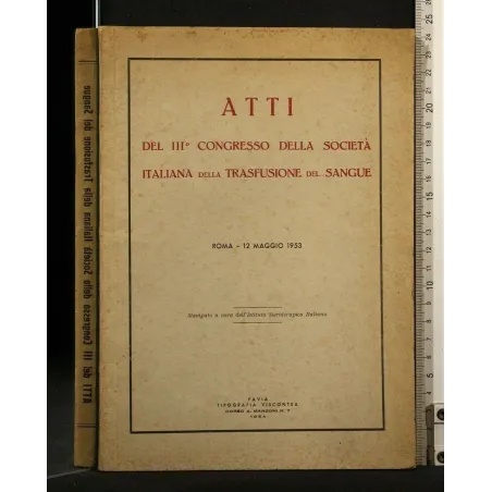 ATTI DEL III° CONGRESSO DELLA SOCIETA' ITALIANA DELLA