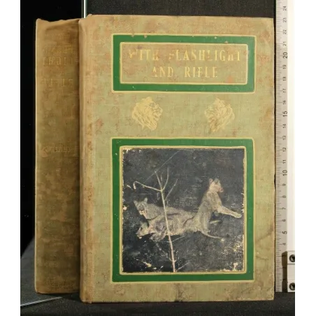 WITH FLASHLIGHT AND RIFLE