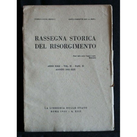 RASSEGNA STORICA DEL RISORGIMENTO