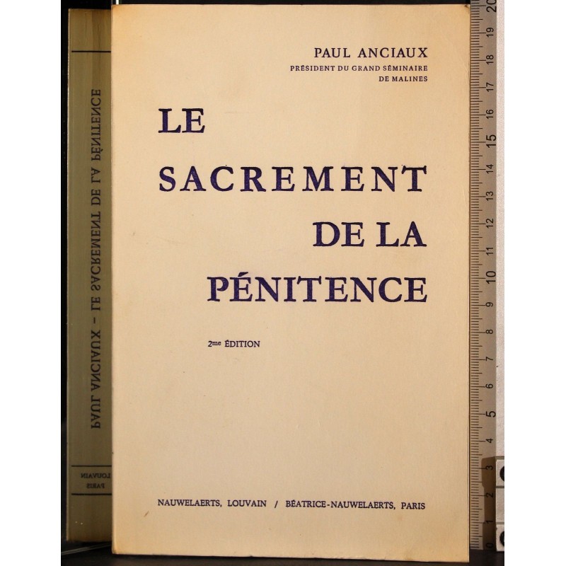 Le sacrement de la penitence