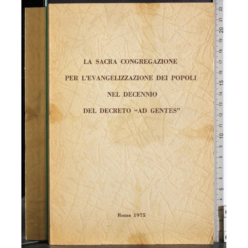 Sacra congregazione Evangelizzazione popoli del decreto ad gentes
