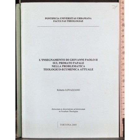 Insegnamneto giovanni Paolo II sul primato papal..