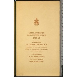 Lettre Apostolique de sa saintete le pape Paul VI