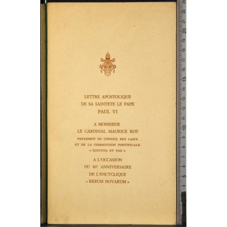 Lettre Apostolique de sa saintete le pape Paul VI