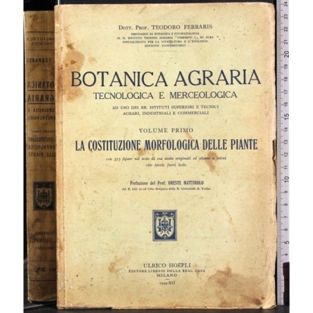 Botanica agraria Vol 1. Costituzione morfologica piante