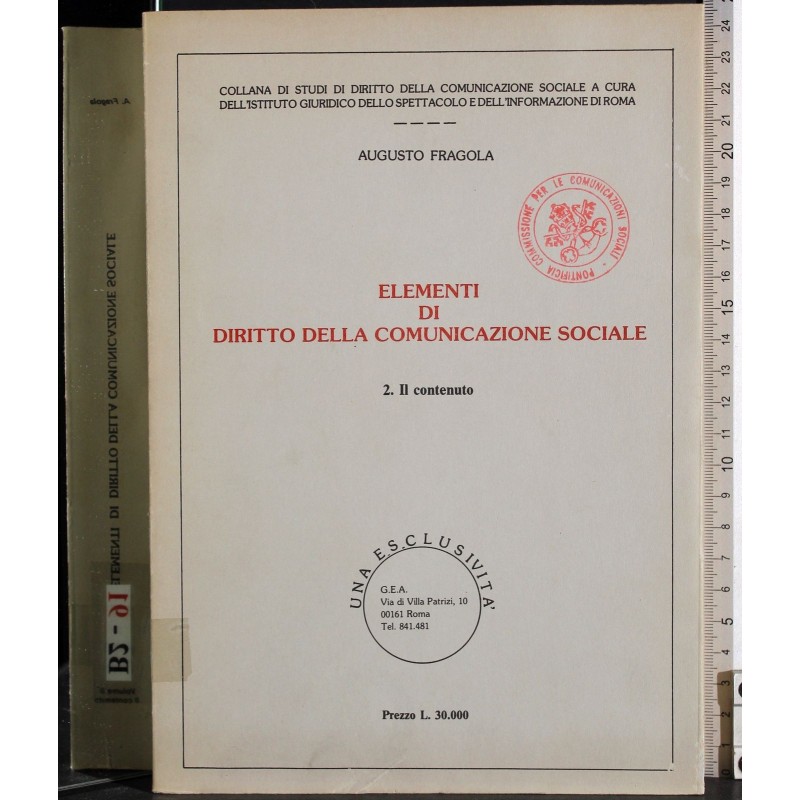 Elementi di diritto della comunicazione sociale. 2 Il contenuto