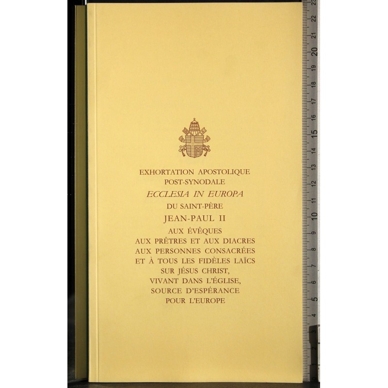 Exhortation Apostolique ecclesia in Europa