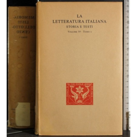 Letteratura Italiana 59. Memorialisti dell'800 Tomo I