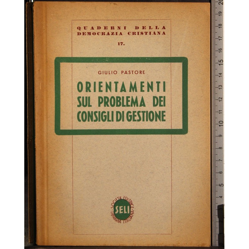 Orientamenti sul problema dei consigli di gestione