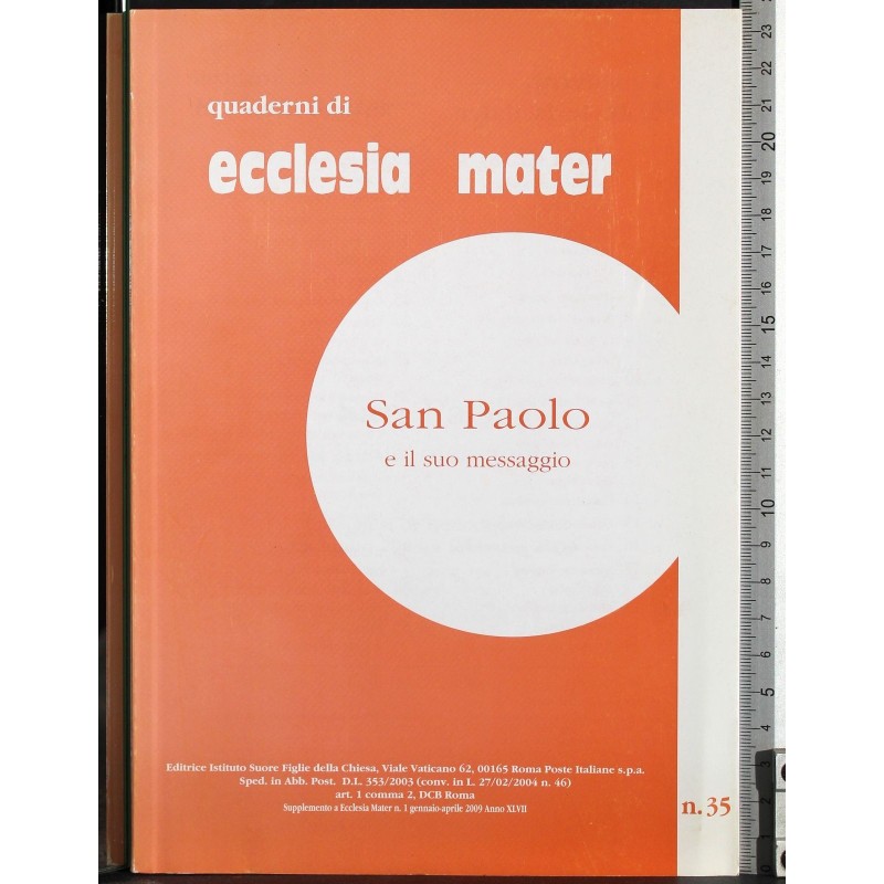 Quaderni di ecclesia mater. San Paolo