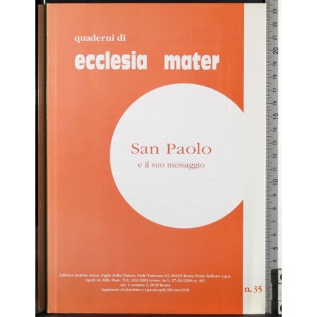 Quaderni di ecclesia mater. San Paolo