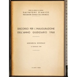 Discorso per l'inaugarazione dell'anno giudiziario 1968