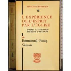 L'experience de l'esprit par l'eglise