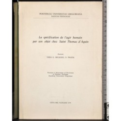 La specification agir humain objet chez Saint Thomas d'Aquin
