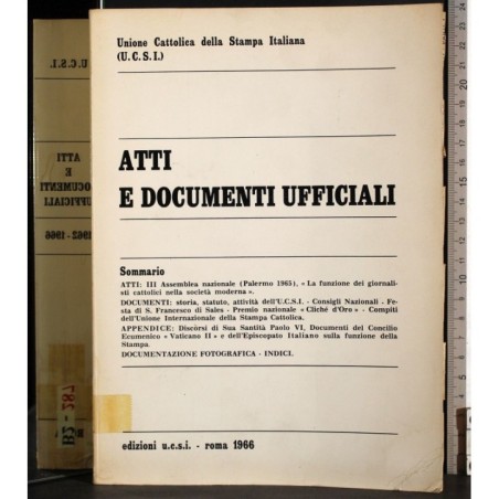 Atti e documenti ufficiali