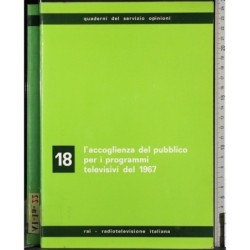Quaderni del servizio opinioni. Vol 18. L'accoglienza..