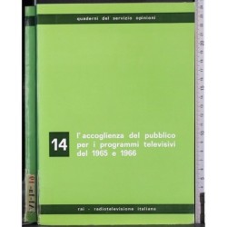 Quaderni del servizio opinioni Vol 14. L'accoglienza..
