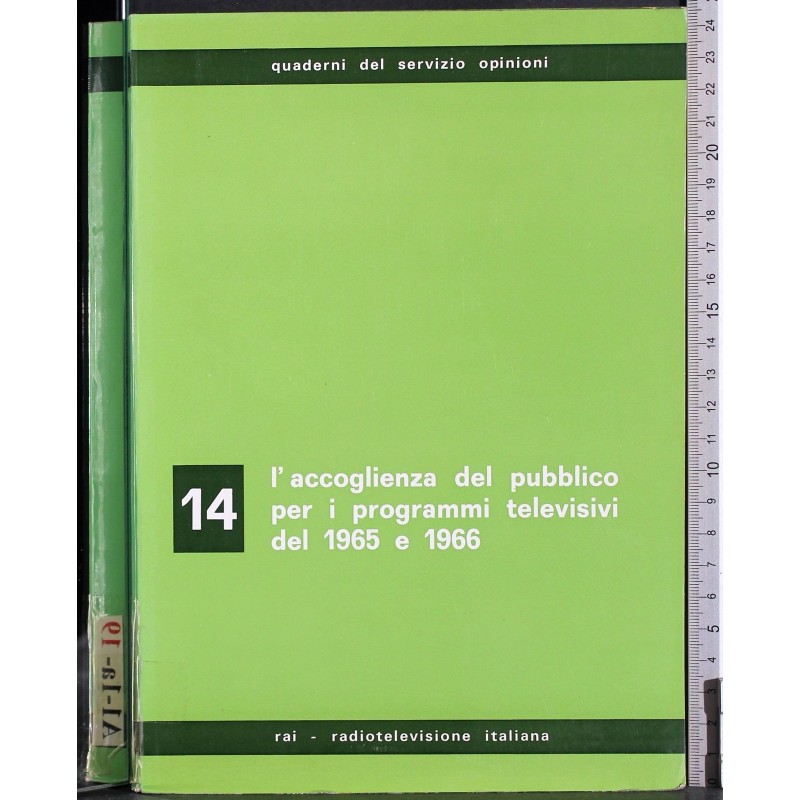 Quaderni del servizio opinioni Vol 14. L'accoglienza..