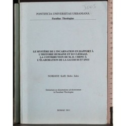 Le mystere de l'incarnation rapport a l'histoire humaine..