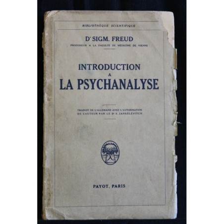 INTRODUCTION A LA PSYCHANALYSE
