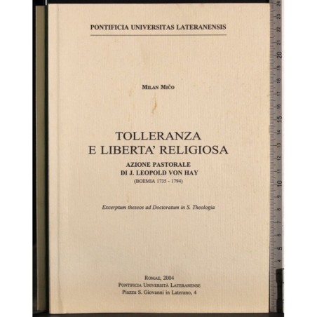 Tolleranza e libertà religiosa