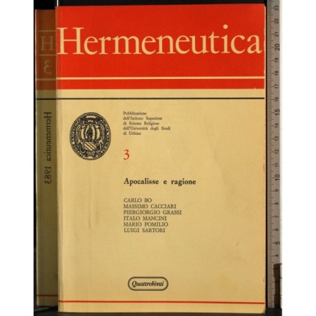 Hermeneutica Vol 3. Apocalisse e ragione