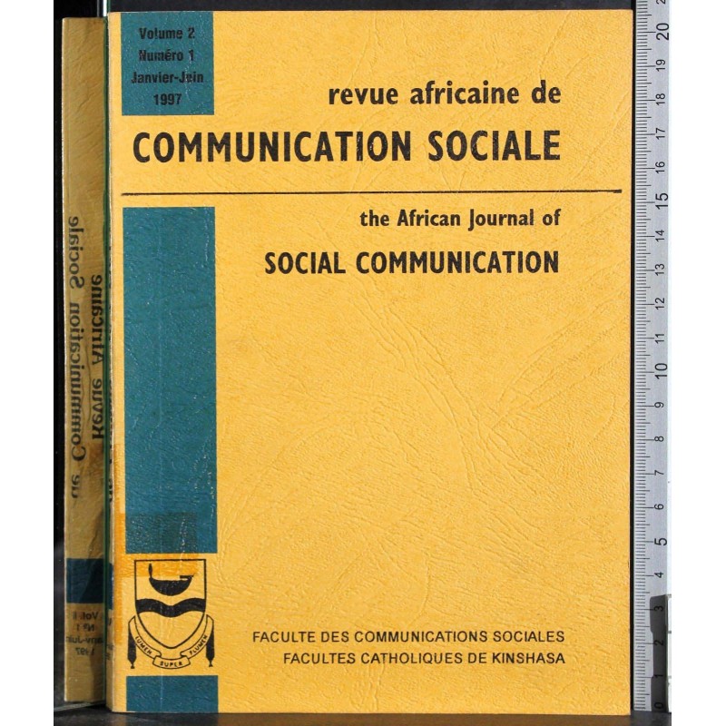 Revue africaine de communication sociale Vol 2 N 1